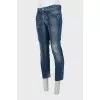Men's jeans with distressed effect