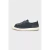Men's blue suede sneakers