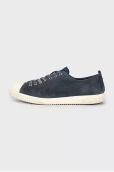 Men's blue suede sneakers