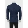 Men's dark blue jacket with belt