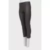 Gray leather trousers