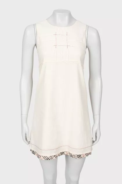 A-line dress with printed hem