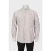 Men's mixed color striped shirt