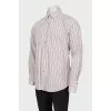 Men's mixed color striped shirt