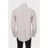 Men's mixed color striped shirt