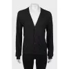 Cashmere cardigan with V-neckline 