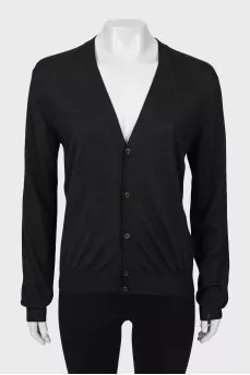 Cashmere cardigan with V-neckline 