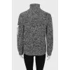 Knitted sweater with pocket on sleeve