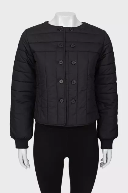 Quilted cotton jacket with tag