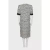 Linen suit with printed skirt