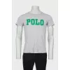 Men's gray T-shirt with logo