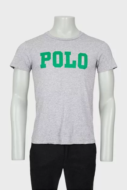 Men's gray T-shirt with logo