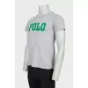 Men's gray T-shirt with logo