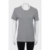 Gray T-shirt with brand logo