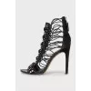 Decorated closed heel sandals