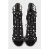 Decorated closed heel sandals