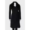 Black wrap coat