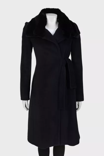 Black wrap coat