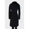 Black wrap coat