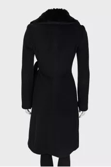 Black wrap coat