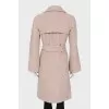 Beige coat with belt