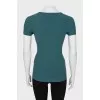 Green ribbed T-shirt