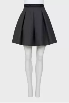 Wool pleated skirt