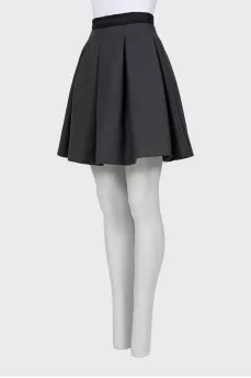 Wool pleated skirt