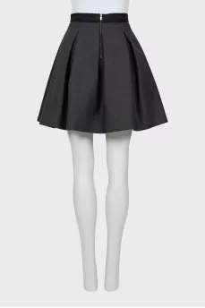 Wool pleated skirt