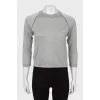Gray pullover with 3\4 sleeves
