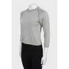 Gray pullover with 3\4 sleeves