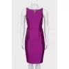 Purple dress decorated with rhinestones