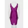 Purple dress decorated with rhinestones