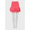 Animal print ruffled skirt