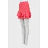 Animal print ruffled skirt