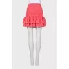 Animal print ruffled skirt