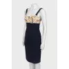 Dress with straps and printed chest