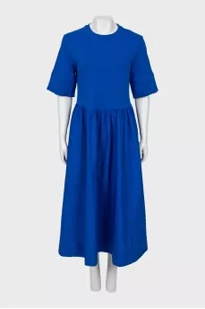Blue A-line dress