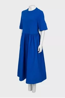 Blue A-line dress