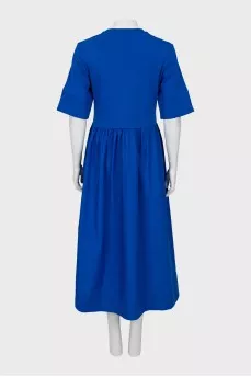 Blue A-line dress