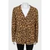 Animal print cardigan