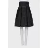 Black skirt with translucent inserts