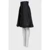 Black skirt with translucent inserts