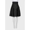 Black skirt with translucent inserts