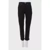 Black raw hem jeans