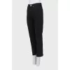Black raw hem jeans
