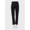 Black raw hem jeans