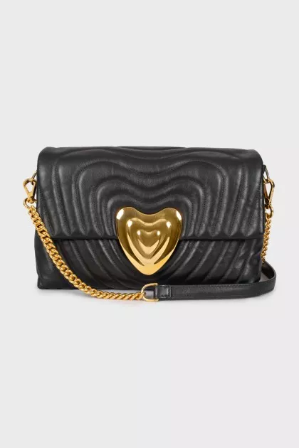 Quilted bag with gold-tone hardware