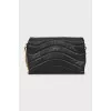Quilted bag with gold-tone hardware
