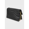 Quilted bag with gold-tone hardware